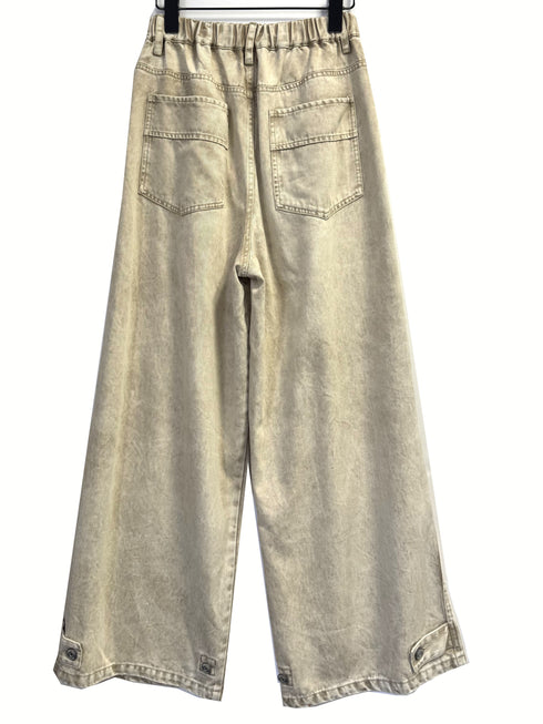 ウォッシュドタックワイドパンツ /3855-279BT